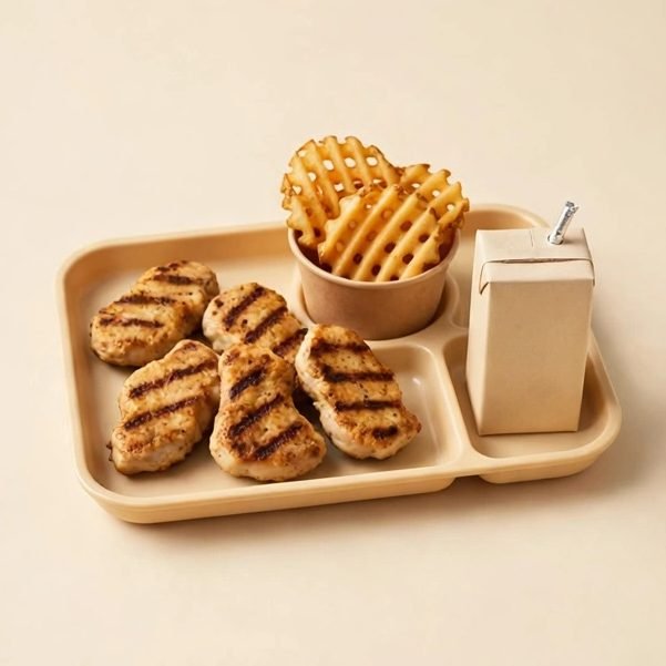 5 Ct Grilled Nuggets Kid's Meal, illustrated artwork created for Menuu Guide