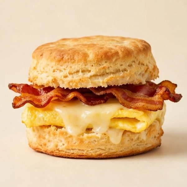 Bacon, Egg & Cheese Biscuit, illustrated artwork created for Menuu Guide