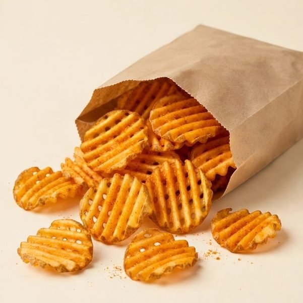 Chick-fil-A® Sauce Flavored Waffle Potato Chips, illustrated artwork created for Menuu Guide