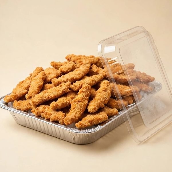 Chilled Chick-n-Strips® Trays, illustrated artwork created for Menuu Guide