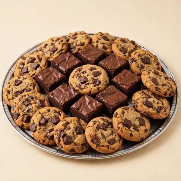 Cookie & Brownie Tray, illustrated artwork created for Menuu Guide