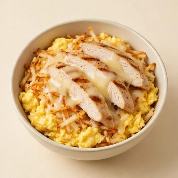 Hash Brown Scramble Bowl, illustrated artwork created for Menuu Guide