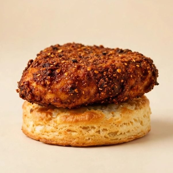 Spicy Chicken Biscuit, illustrated artwork created for Menuu Guide
