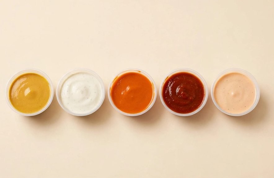 Sauces & Dressings, illustrated artwork created for Menuu Guide