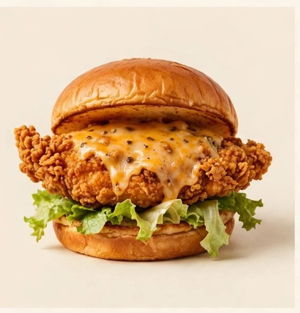 Spicy Chicken Sandwich, illustrated artwork created for Menuu Guide